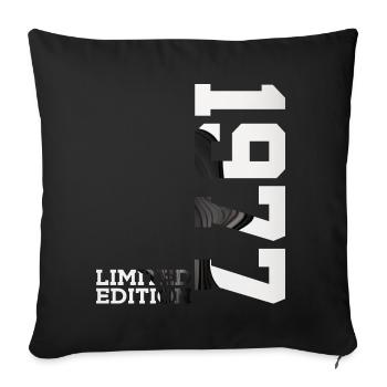 ÉDITION LIMITÉE 49E ANNIVERSAIRE 1977 - Housse de coussin décorative 45 x 45 cm - noir - Devant