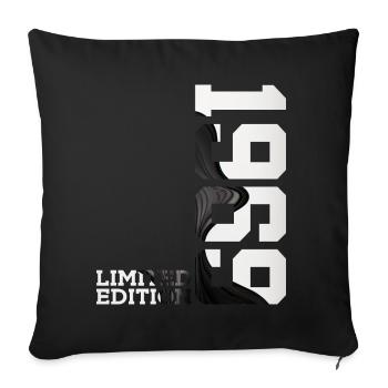 ÉDITION LIMITÉE 57E ANNIVERSAIRE 1969 - Housse de coussin décorative 45 x 45 cm - noir - Devant
