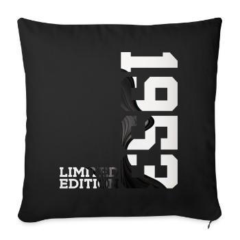 LIMITED EDITION 1953 73RD BIRTHDAY - Sofa pillowcase 17,3'' x 17,3'' (45 x 45 cm) - black - Front