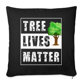 Baum Bäume - Sofakissenbezug 45 x 45 cm - Schwarz - Vorne