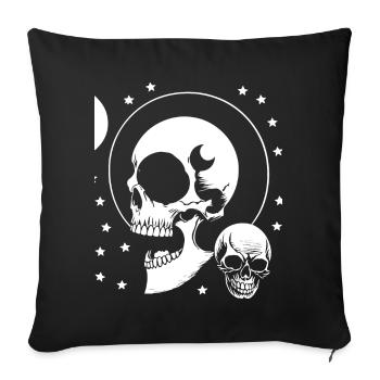 Horror Skull Skull Art Skull Gothic Heavy Metal - Sofa pillowcase 17,3'' x 17,3'' (45 x 45 cm) - black - Front