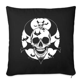 Horror Skull Skull Art Skull Gothic Heavy Metal - Sofa pillowcase 17,3'' x 17,3'' (45 x 45 cm) - black - Front