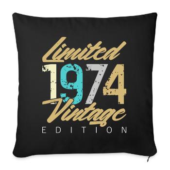 Limited 1974 Vintage Edition - Sofa pillowcase 17,3'' x 17,3'' (45 x 45 cm) - black - Front
