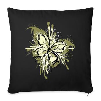 Butterfly Abstract Explosion Colors Graphic - Sofa pillowcase 17,3'' x 17,3'' (45 x 45 cm) - black - Front