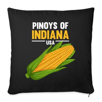 Indiana Fil-Am design for proud Pinoys - Sofa pillowcase 17,3'' x 17,3'' (45 x 45 cm) - black - Front