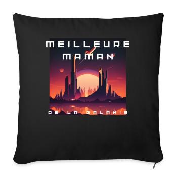 Meilleure Maman Galactique - Housse de coussin décorative 45 x 45 cm - noir - Devant