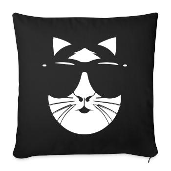 Funny Guinea Pig with Sunglasses Guinea Pigs - Sofa pillowcase 17,3'' x 17,3'' (45 x 45 cm) - black - Front