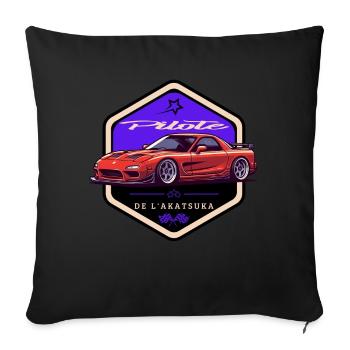 Pulse Voiture Badge Akatsuka - Housse de coussin décorative 45 x 45 cm - noir - Devant