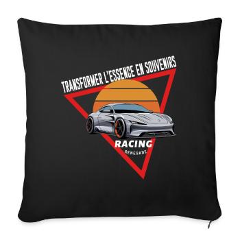 Racing Soleil Triangle - Sofa pillowcase 17,3'' x 17,3'' (45 x 45 cm) - black - Front