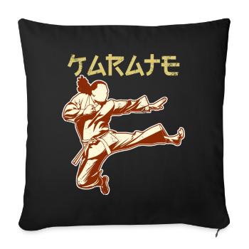 Karatéka - Housse de coussin décorative 45 x 45 cm - noir - Devant