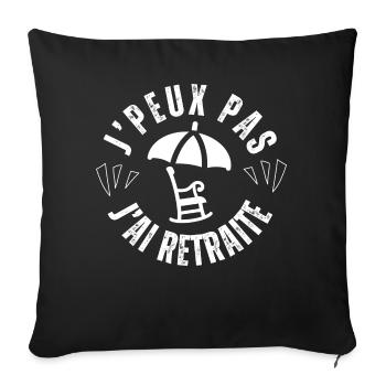 Retirement / Retiree / Pension - Sofa pillowcase 17,3'' x 17,3'' (45 x 45 cm) - black - Front