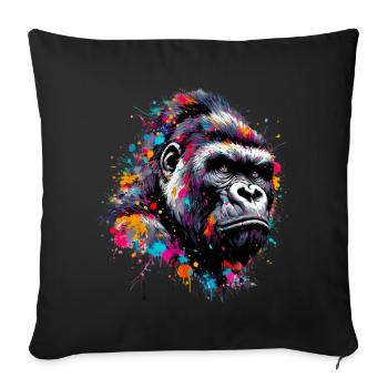 Gorilla - Sofa pillowcase 17,3'' x 17,3'' (45 x 45 cm) - black - Front