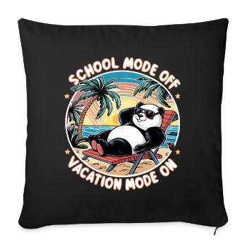 Dernier jour des vacances scolaires mode - Housse de coussin décorative 45 x 45 cm - noir - Devant