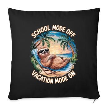 Dernier jour des vacances scolaires mode - Housse de coussin décorative 45 x 45 cm - noir - Devant