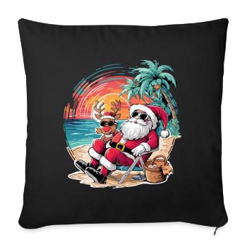 Noël en juillet - Housse de coussin décorative 45 x 45 cm - noir - Devant