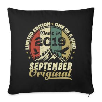 2019 - Les légendes sont nées en septembre 2019 - Housse de coussin décorative 45 x 45 cm - noir - Devant