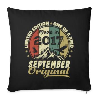 2017 - Les légendes sont nées en septembre 2017 - Housse de coussin décorative 45 x 45 cm - noir - Devant