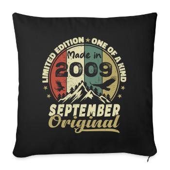 2009 - Les légendes sont nées en septembre 2009 - Housse de coussin décorative 45 x 45 cm - noir - Devant