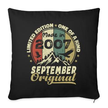 2007 - Legends are born September 2007 - Sofa pillowcase 17,3'' x 17,3'' (45 x 45 cm) - black - Front