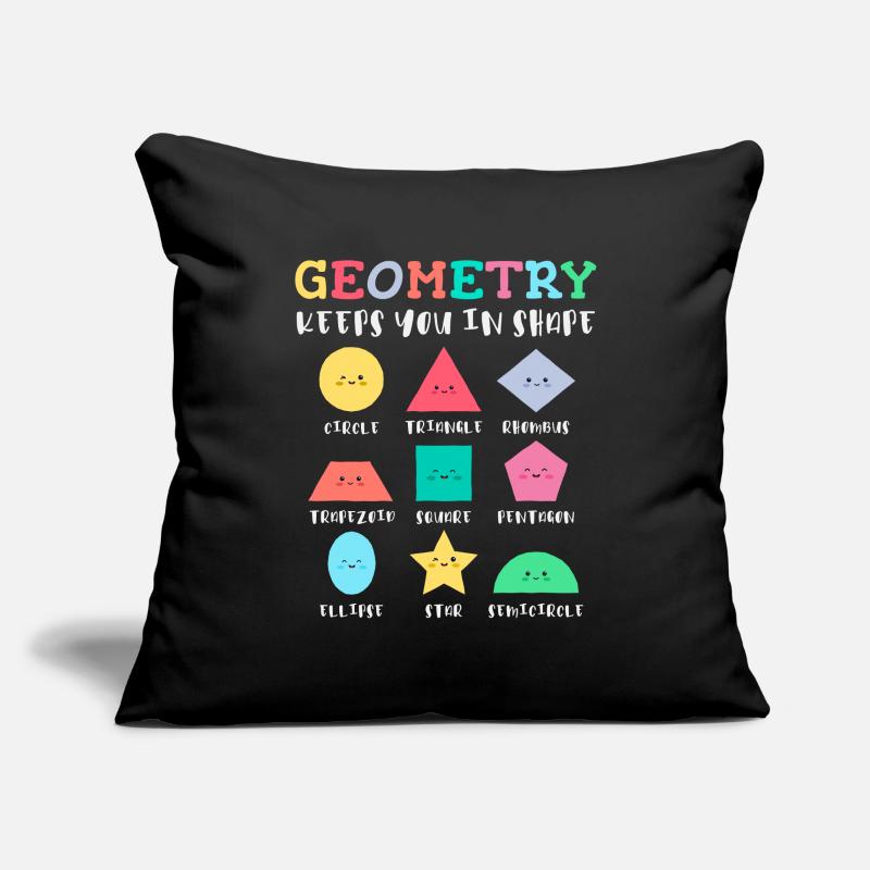 Geometrische Formen mit positiven Sprüchen Sofakissenbezug 45 x 45 cm