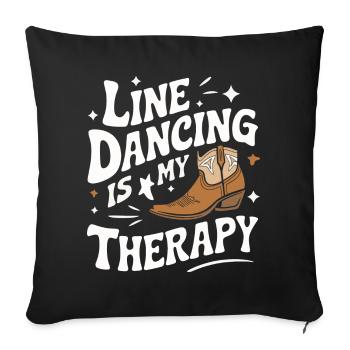 Danse en ligne Danseurs - Housse de coussin décorative 45 x 45 cm - noir - Devant