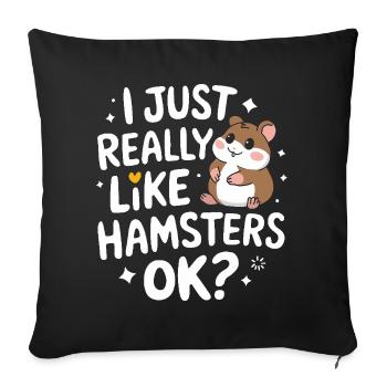 Hamster - Sofakissenbezug 45 x 45 cm - Schwarz - Vorne