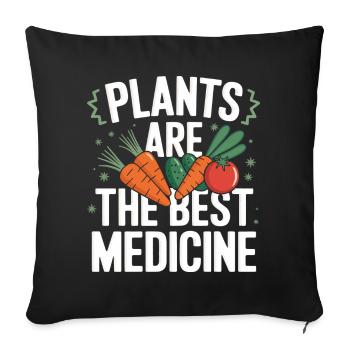 Végétarien Végétalien Végétarien Végétarien - Housse de coussin décorative 45 x 45 cm - noir - Devant