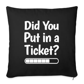 Avez-vous créé un billet ? Mème informatique drôle - Housse de coussin décorative 45 x 45 cm - noir - Devant