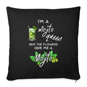Mojito Queen - Sofa pillowcase 17,3'' x 17,3'' (45 x 45 cm) - black - Front