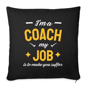 Coach-Mindset-Tee: Tough Love Motivation - Sofakissenbezug 45 x 45 cm - Schwarz - Vorne