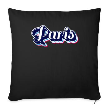 Résumé du scénario néon de Paris - Housse de coussin décorative 45 x 45 cm - noir - Devant