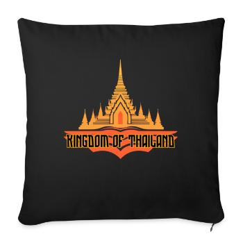Tempelsilhouette: Königreich Thailand - Sofakissenbezug 45 x 45 cm - Schwarz - Vorne