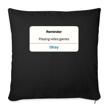 C’est parti ! T-shirt - Cadeau parfait pour les joueurs - Housse de coussin décorative 45 x 45 cm - noir - Devant