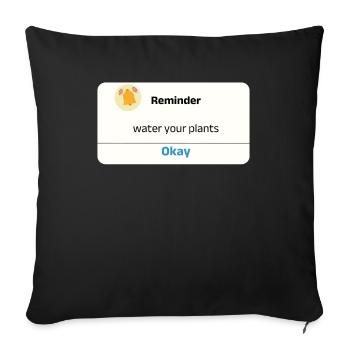 Water Your Plants, Grow Your Style! - Sofa pillowcase 17,3'' x 17,3'' (45 x 45 cm) - black - Front