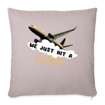Soar with Fashion – Pilot Enthusiast Gift! - Sofa pillowcase 17,3'' x 17,3'' (45 x 45 cm) - light taupe - Front