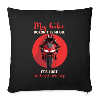 Mon humour de Bike Territory - Housse de coussin décorative 45 x 45 cm - noir - Devant