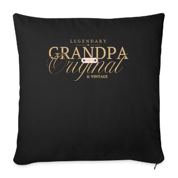 Legendary Grandpa Original Gold - Sofa pillowcase 17,3'' x 17,3'' (45 x 45 cm) - black - Front