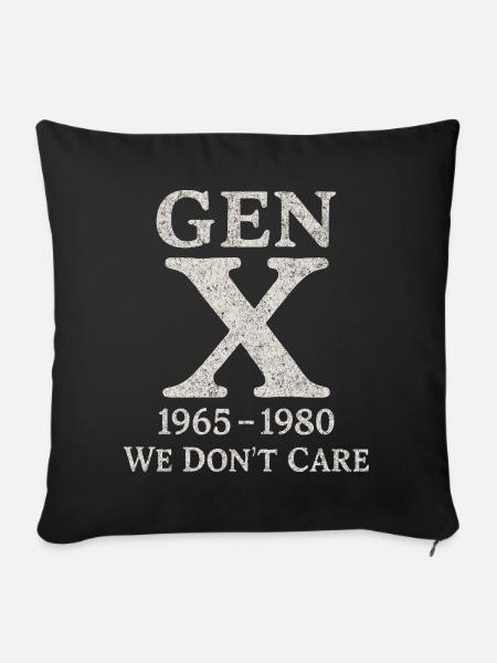 Generation X - We don't care - Sofakissenbezug 45 x 45 cm - Schwarz