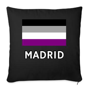Asexualität Pride Flagge Madrid - Sofakissenbezug 45 x 45 cm - Schwarz - Vorne