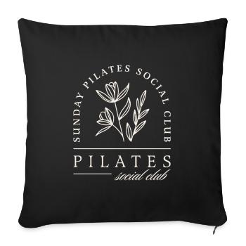 Pilates club studio sunday class - Sofa pillowcase 17,3'' x 17,3'' (45 x 45 cm) - black - Front