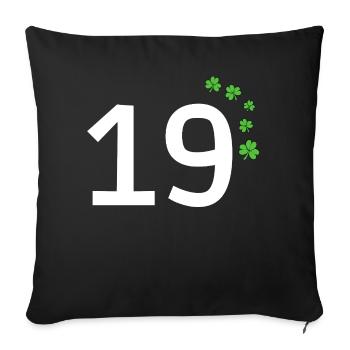 19 - Sofa pillowcase 17,3'' x 17,3'' (45 x 45 cm) - black - Front