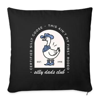 Silly goose dad club funny father cowboy country - Sofa pillowcase 17,3'' x 17,3'' (45 x 45 cm) - black - Front