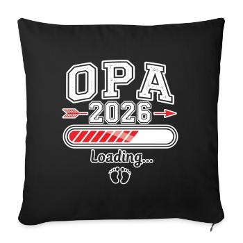 Grand-père 2026 Chargement - Housse de coussin décorative 45 x 45 cm - noir - Devant