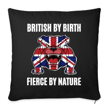 British Bulldog - Sofa pillowcase 17,3'' x 17,3'' (45 x 45 cm) - black - Front