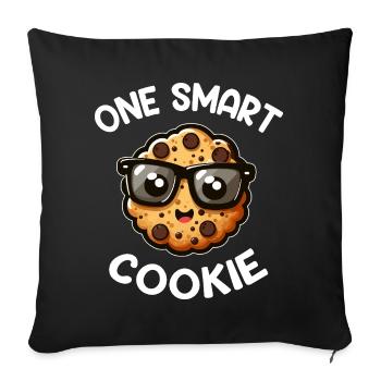 Cookie Malin Lunettes - Housse de coussin décorative 45 x 45 cm - noir - Devant