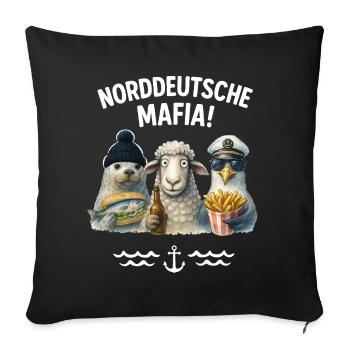 Mafia nord-allemande - Housse de coussin décorative 45 x 45 cm - noir - Devant