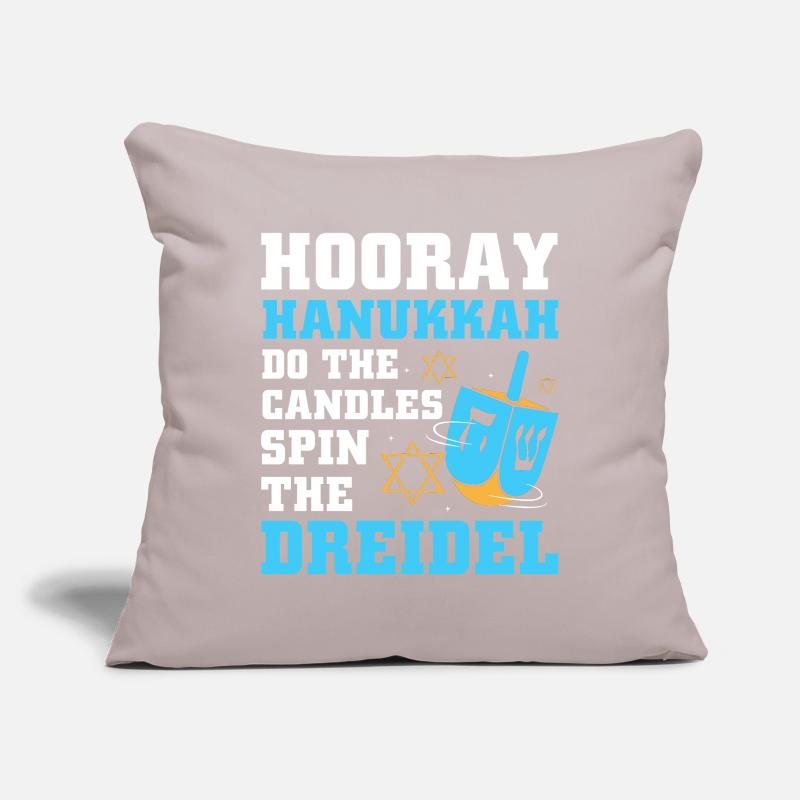 Hanoukka Hanoukka Hanoukka Housse de coussin décorative 45 x 45 cm