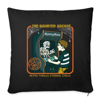 The Haunted Arcade - Sofa pillowcase 17,3'' x 17,3'' (45 x 45 cm) - black - Front
