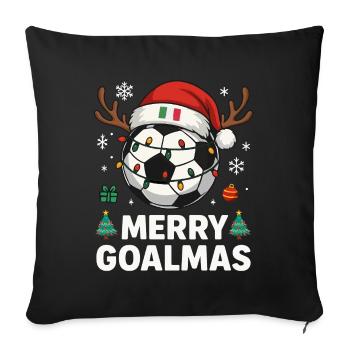 Merry Goalmas Italy - Funny Football Humor - Sofa pillowcase 17,3'' x 17,3'' (45 x 45 cm) - black - Front