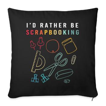 Scrapbook Scrapbooking - Housse de coussin décorative 45 x 45 cm - noir - Devant